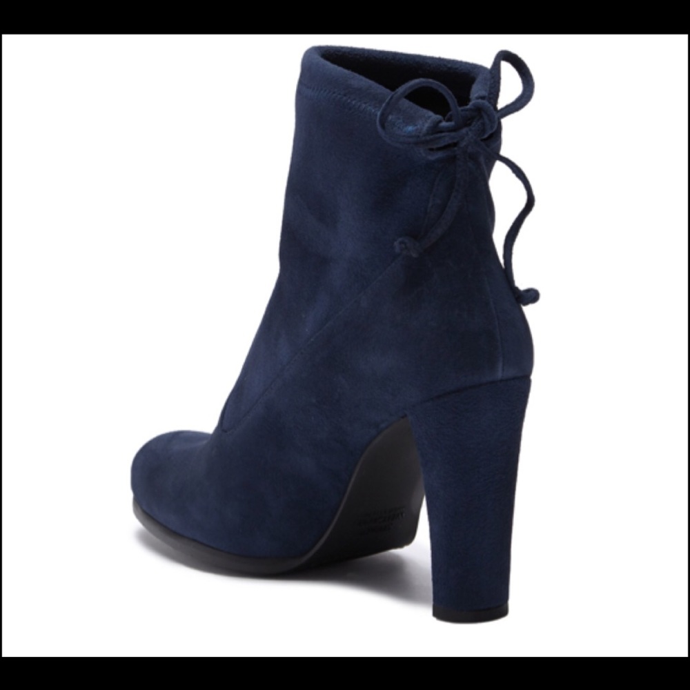 Stuart Weitzman Glove Suede Boots. Color:Nice Blue - Picture 2 of 6